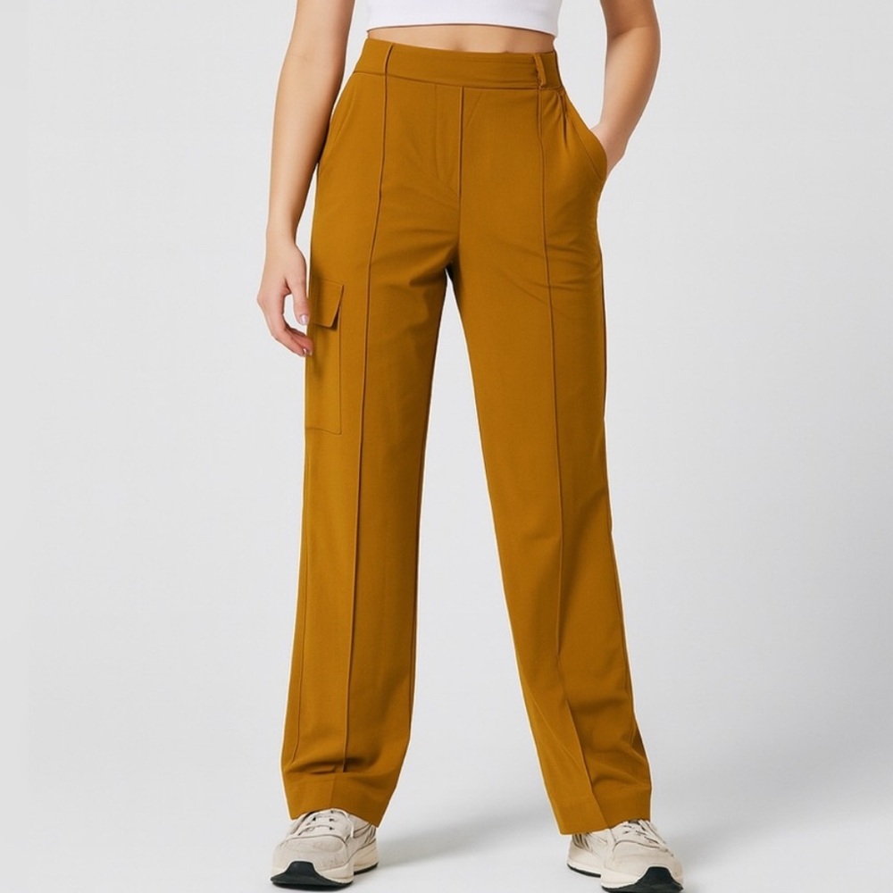 Women's Athleta Mustard High-Waist Pants